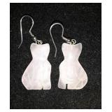 Rose Quartz Cat Earrings