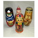 Group of 4 Holiday Nesting Dolls