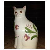 Porcelain cat no markings approx 10"