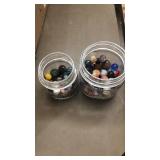2 jarS of Marbles. Ball Perfect mason half pint &