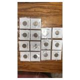 14 Buffalo nickels assorted years