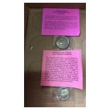 1972 Eisenhower dollar & 1980 Kennedy half dollar