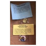 Gold plated NY quarter & colorized Kennedy half