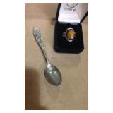 Battleship Indiana collector spoon marked