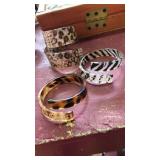 3 animal print bracelets