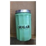 Modern jadeite sugar canister