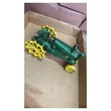 Modern metal John Deere OP tractor