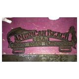 Metal sign approx 10 inches long