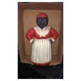 Modern metal Black Americana large lady statue