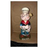 Modern metal Popeye statue approx 7 inches tall
