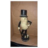 Modern metal Mr Peanut statue approx 8 inches