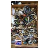 Flat of assorted jewelry