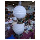 beautiful, hobnail table lamp. About 26" tall,