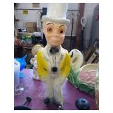 Vintage chalk ware characture statue About