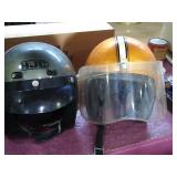 Pair of awesome helmets.  HJC helmet has visor.