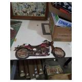 Metal motorcycle sign approx. 22in wide