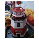 Lighthouse cookie jar with light and sound