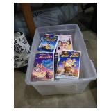 Tote of Disney vhs tapes