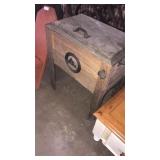 Cooler table with drain table