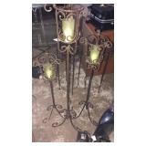 3 candle holder with battery operated candles