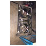 Propane gas camp stove with grinder