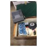 Wood box with Polaroid with flash  and  bulbs and