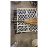 Wicker broom and two gates