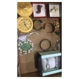 Flat of jewelry hankie and picture