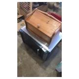 Microwave and bread box