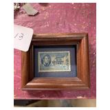 Framed US postage stamp Indiana territory