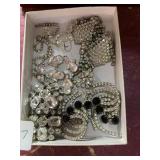 Sparkly rhinestone earrings some pierced some