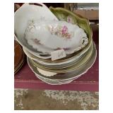 Stack of vintage glassware