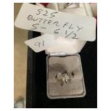 Butterfly ring Marked 925 size 6 1/2