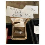 Engagement style ring Marked 925 size 8 1/2