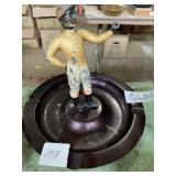 Black americana Jockey ashtray