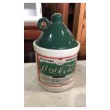 Coca Cola jug cookie jar 10 inches tall