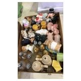 Flat of assorted salt and pepper shakers