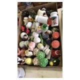 Flat of assorted salt and pepper shakers