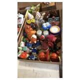 Flat of assorted salt and pepper shakers