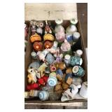 Flat of assorted salt and pepper shakers