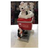 2000 Coca Cola  cookie jar polar bear and penguin