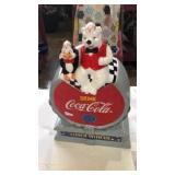 2001 Coca Cola cookie jar polar bear and penguin