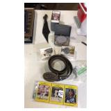 Assorted lot of jewelry, NRA belt buckle etc