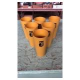 6 plastic drink glasses with owl on side 6 inches