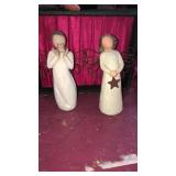 2 small Willow Tree figurines 5.25 inches tall