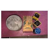 Old advertising containers. Crystal Hulman Coffee