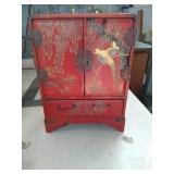 Decorative vintage jewelry box. About 11 1/2in.