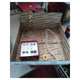 Flat of fashion jewelery.