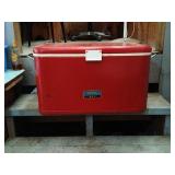 Vintage thermos brand red cooler