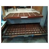 (2) typeset drawers. Approximate sizes are